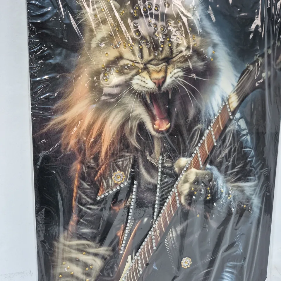 LOT OF 18 AS NEW SHUDEHILL ROCKING CAT THEMED WALL ARTS - 60X40CM