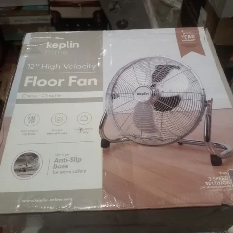 BOXED KEPLIN 12"/30CM FLOOR FAN