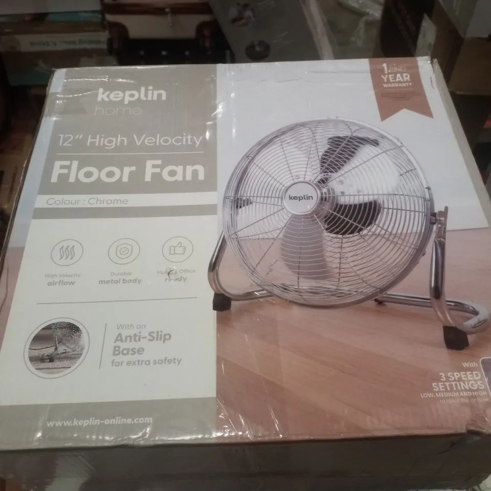BOXED KEPLIN 12"/30CM FLOOR FAN