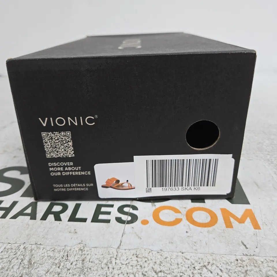 VIONIC WOMEN'S ORANGE SANDALS UK 6– BOXED