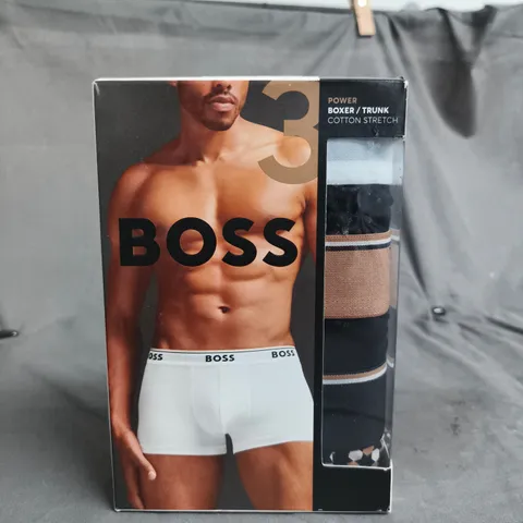 HUGO BOSS POWER BOXER/TRUNK COTTON STRETCH – X3 - LARGE 