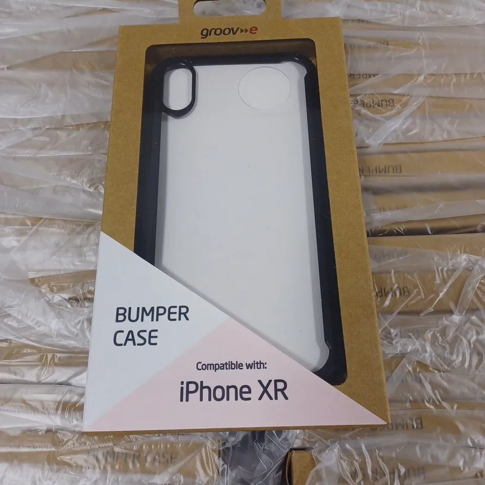 LOT OF APPROXIMATELY 100 GROOVE BUMPER TPU EDGE CASES FOR IPHONE XR - BLACK
