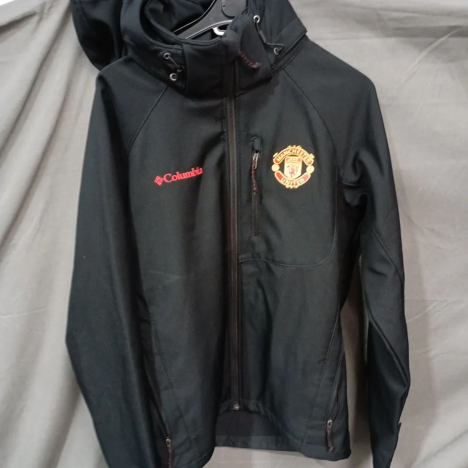 COLUMBIA SPORTSWEAR BLACK JACKET WITH MANCHESTER UNITED CREST – MEN'S SIZE M