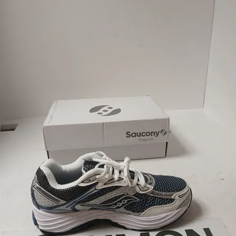 SAUCONY PRO GRID OMNI 9 RUNNING SHOES – BLUE/GREY, US 10 (UK 9) – ORIGINAL SAUCONY ORIGINALS BOX