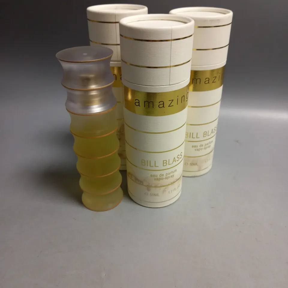 LOT OF 3 X BILL BLASS AMAZING EAU DE PARFUM TESTER BOTTLES