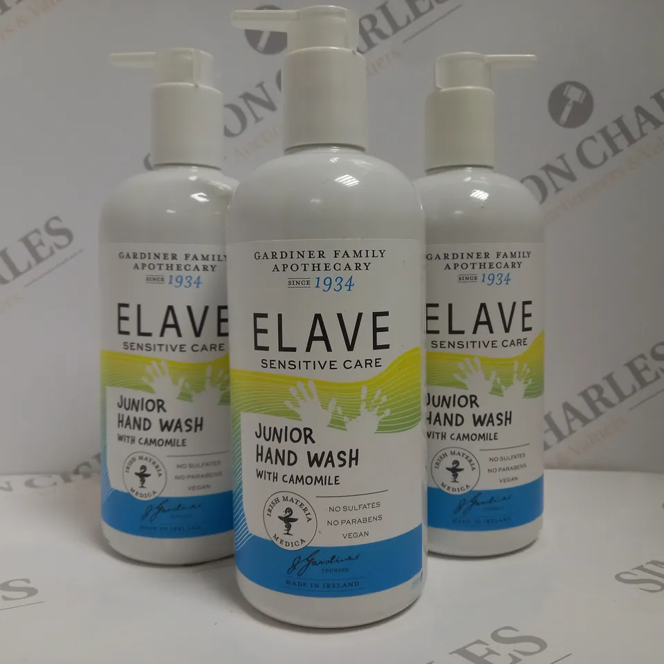 BOX OF APPROX 6 X 500ML ELAVE JUNIOR HAND WASH 