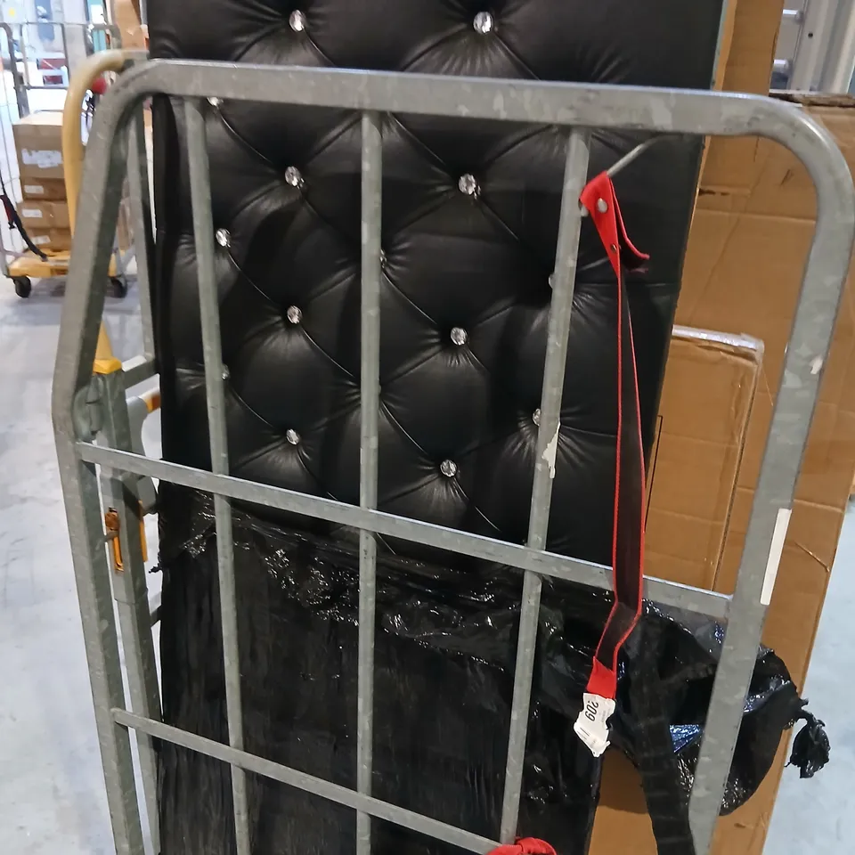 CAGE OF ASSORTED PRODUCTS TO INCLUDE; CLOTHES AIRER AND HEADBOARD