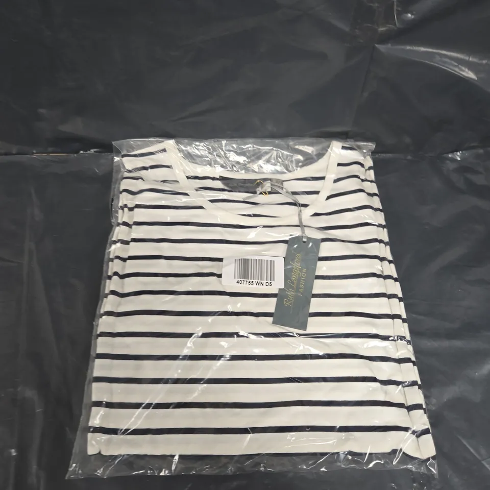 BOX OF APPROXIMATELY 12 RUTH LANGSFORD STRIPE LONG SLEEVE TOP