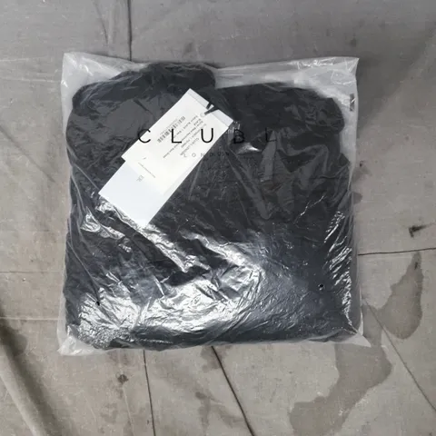 CLUBL LONDON ASYMMETRIC NECK MAXI DRESS IN BLACK SIZE UK 10