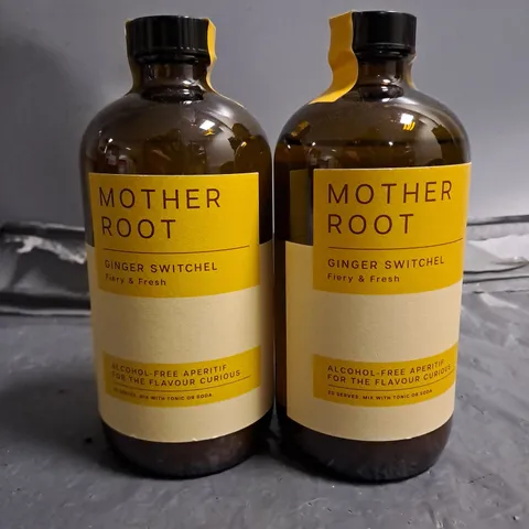 LOT OF 2 MOTHER ROOT GINGER SWITCHEL 480ML ALCHOL FREE APERITIF