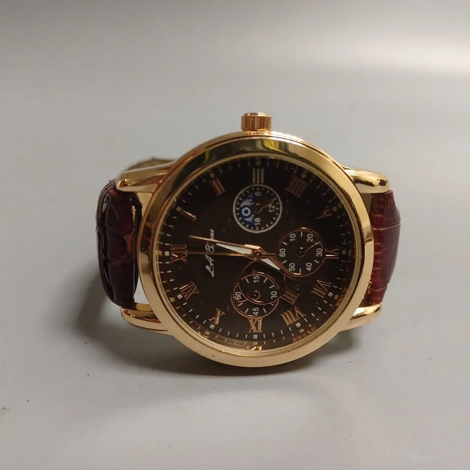 MENS LA BANUS WATCH – LEATHER STRAP – GIFT BOX