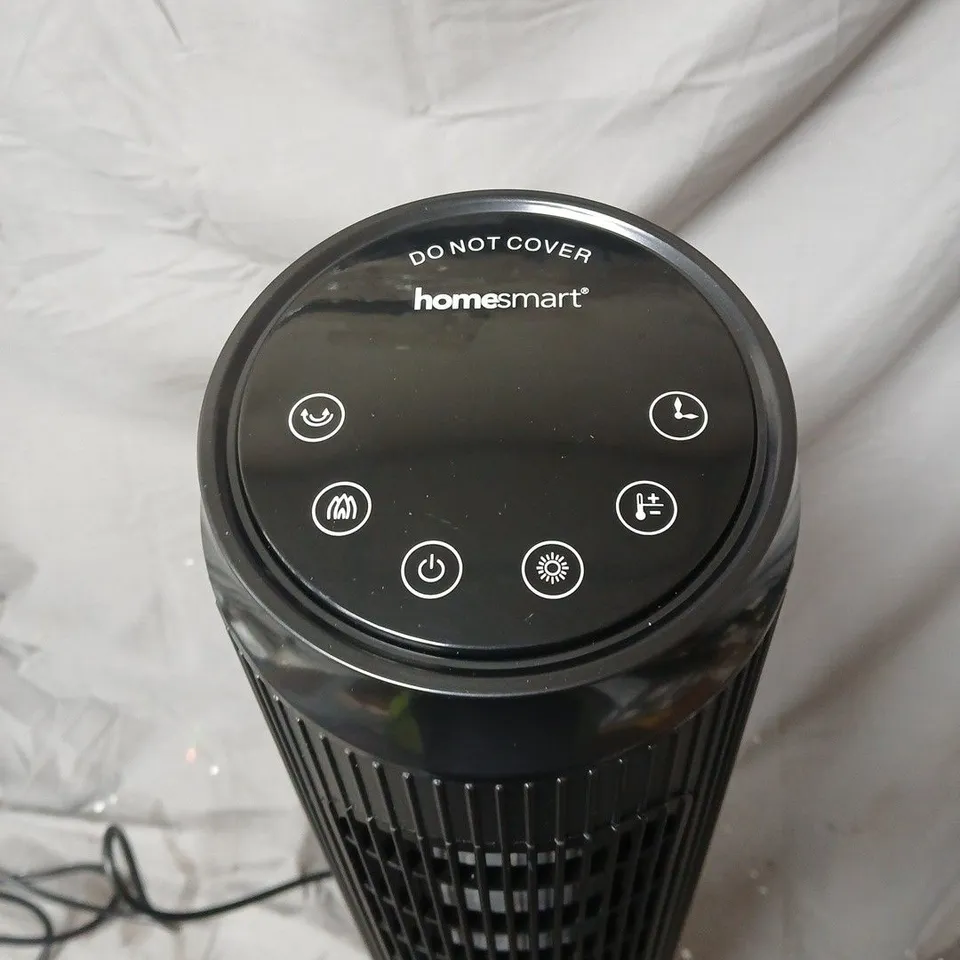 HOMESMART CERAMIC ELECTRIC TOWER FAN HEATER – BLACK