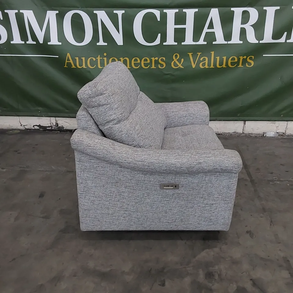 QUALITY G PLAN DESIGNER SUSSEX ELECTRIC RECLINING CUDDLER CHAIR IN GRAPHENE DUSK FABRIC