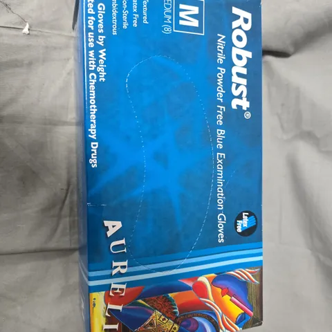 ROBUST NITRILE POWDER-FREE BLUE EXAMINATION GLOVES – MEDIUM