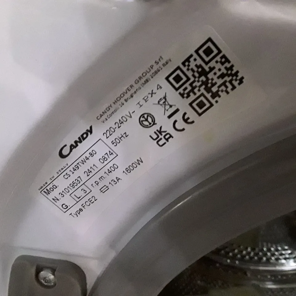 CANDY CS149TW4 WASHING MACHINE 9KG 1400 RPM - WHITE