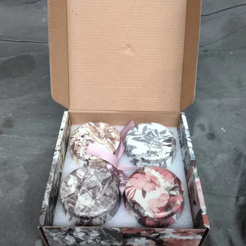 BOXED SET OF 4 DECORATIVE CANDLES
