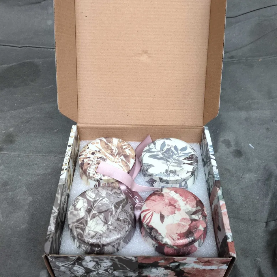 BOXED SET OF 4 DECORATIVE CANDLES