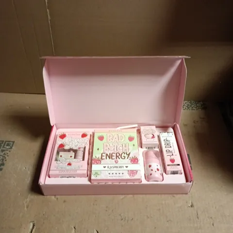 BOXED PLOUISE WHAT A TREAT RASPBERRY ASSORTED COSMETIC GIFT BOX 