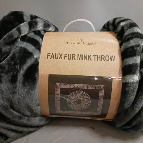 RICCARDO VALERIA FAUX FUR MINK THROW 