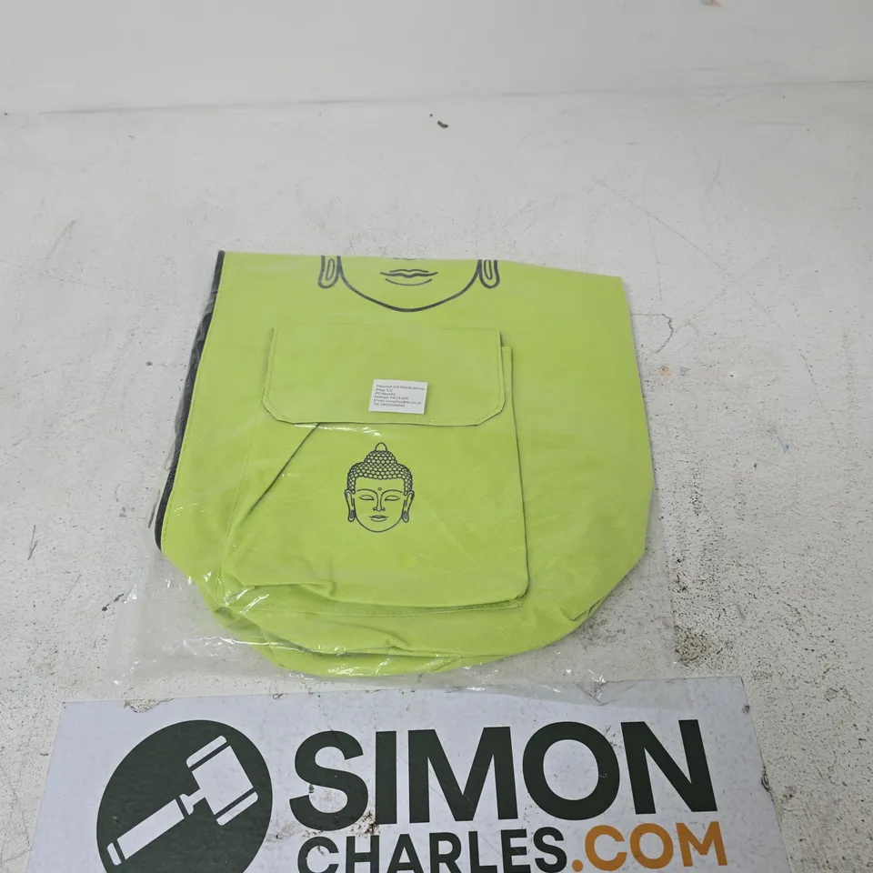BOX OF APPROXIMATELY 25 SOUL SMART BUDDHA PRINT LIME GREEN BAGS