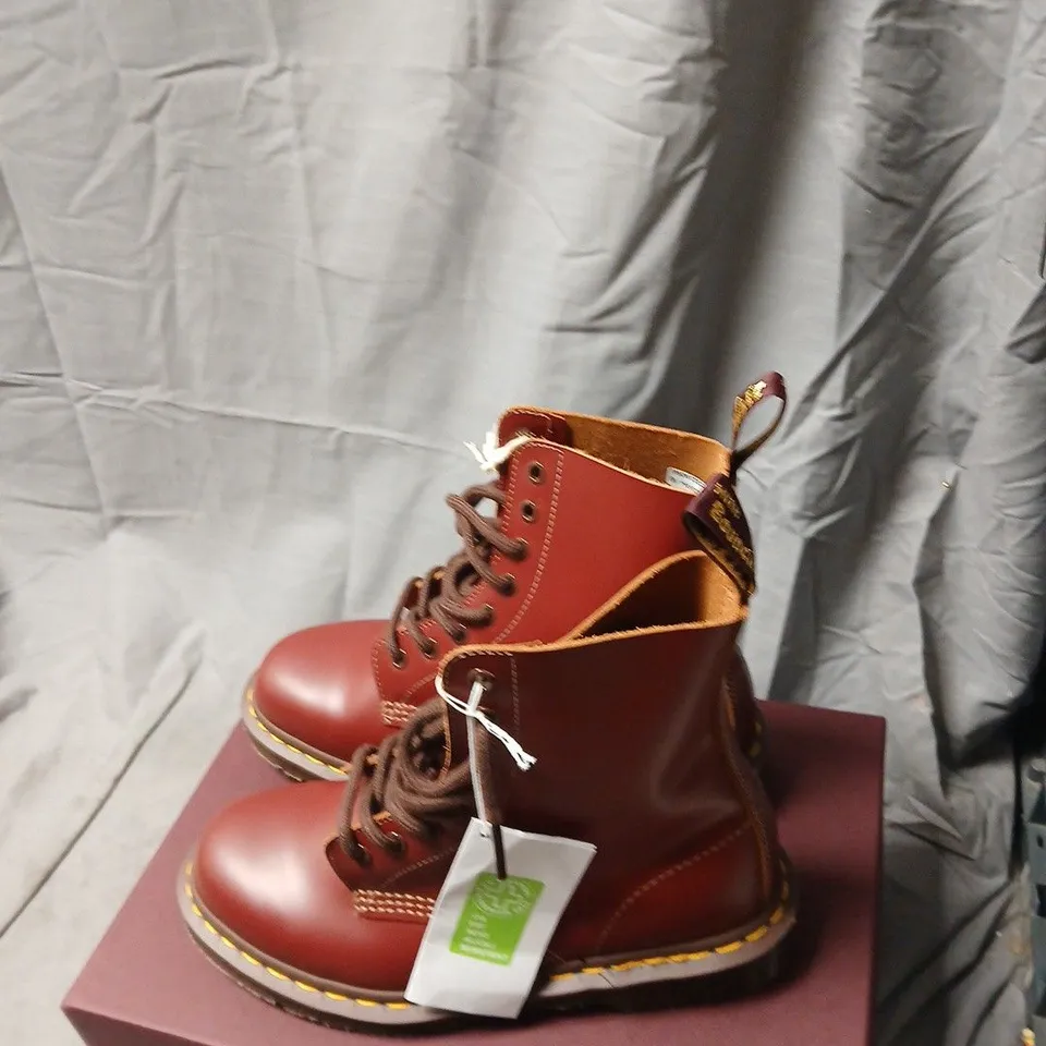 DR. MARTENS VINTAGE 1460 BOOTS – OXBLOOD LEATHER, UK 5 (EU 38)