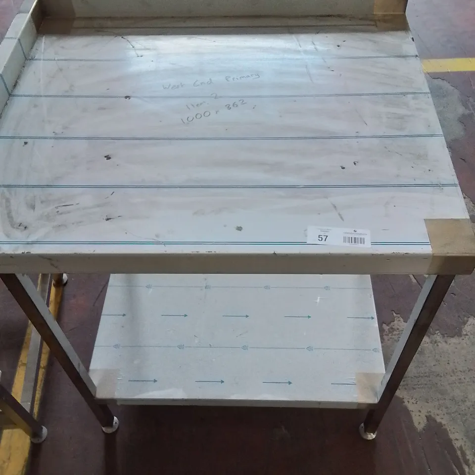 STAINLESS STEEL INDUSTRIAL CATERING WORKTOP/COUNTER