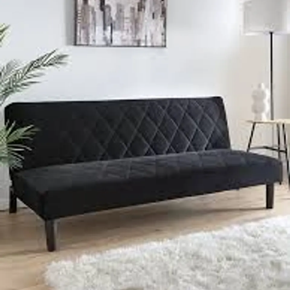 BOXED BAXTER SOFA BED - BLACK (1 BOX) RRP £179