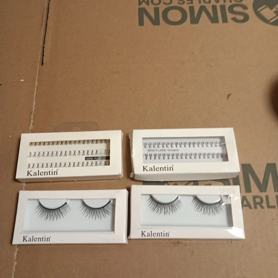 BOX OF APPROXIMATELY 30 KALENTIN FALSE EYELASHES IN VARIOUS STYLES
