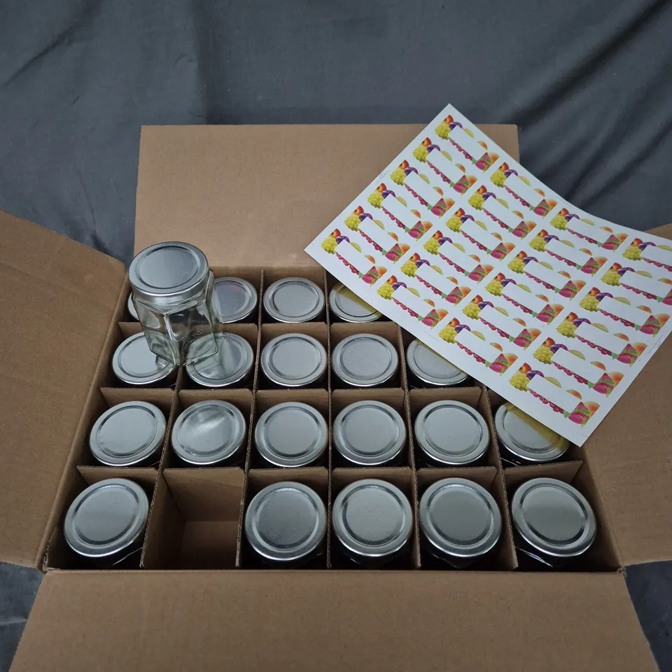 24 X GLASS SCREW TOP STORAGE JARS 