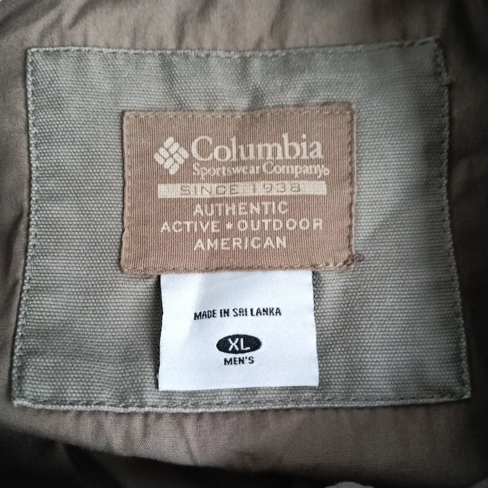 COLUMBIA MEN'S LIGHTWEIGHT JACKET – XL, BEIGE, ZIP FRONT