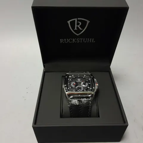 MENβS RUCKSTUHL R300 CHRONOGRAPH WATCH β MULTI FUNCTION DIAL -3ATM WATER RESISTANT β LEATHER STRAP