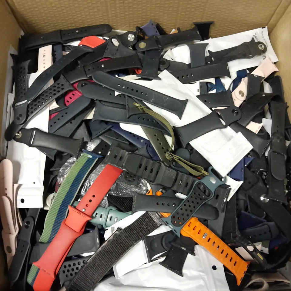 LARGE QUANTITY OF ASSORTED SMART WATCH STRAPS OF VARIOUS COLOURS AND SIZES
