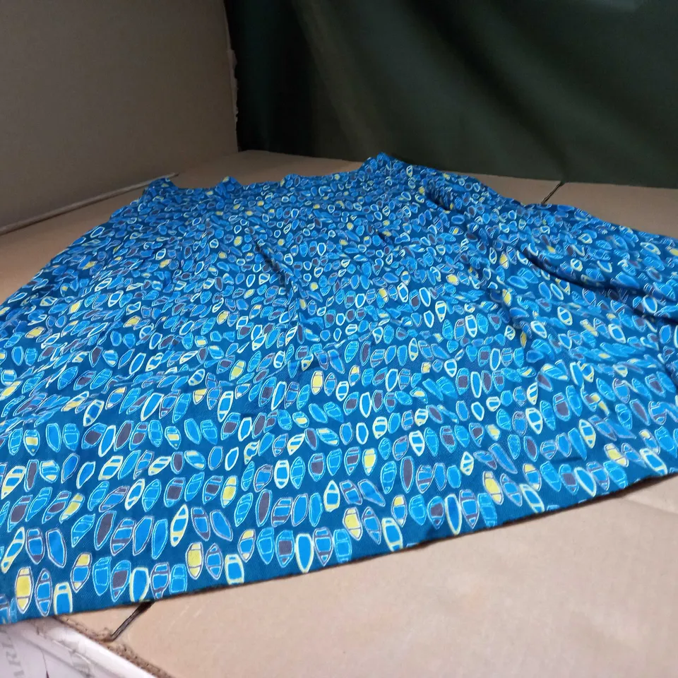 SEASALT TEAL/PATTERN SKIRT - SIZE 14