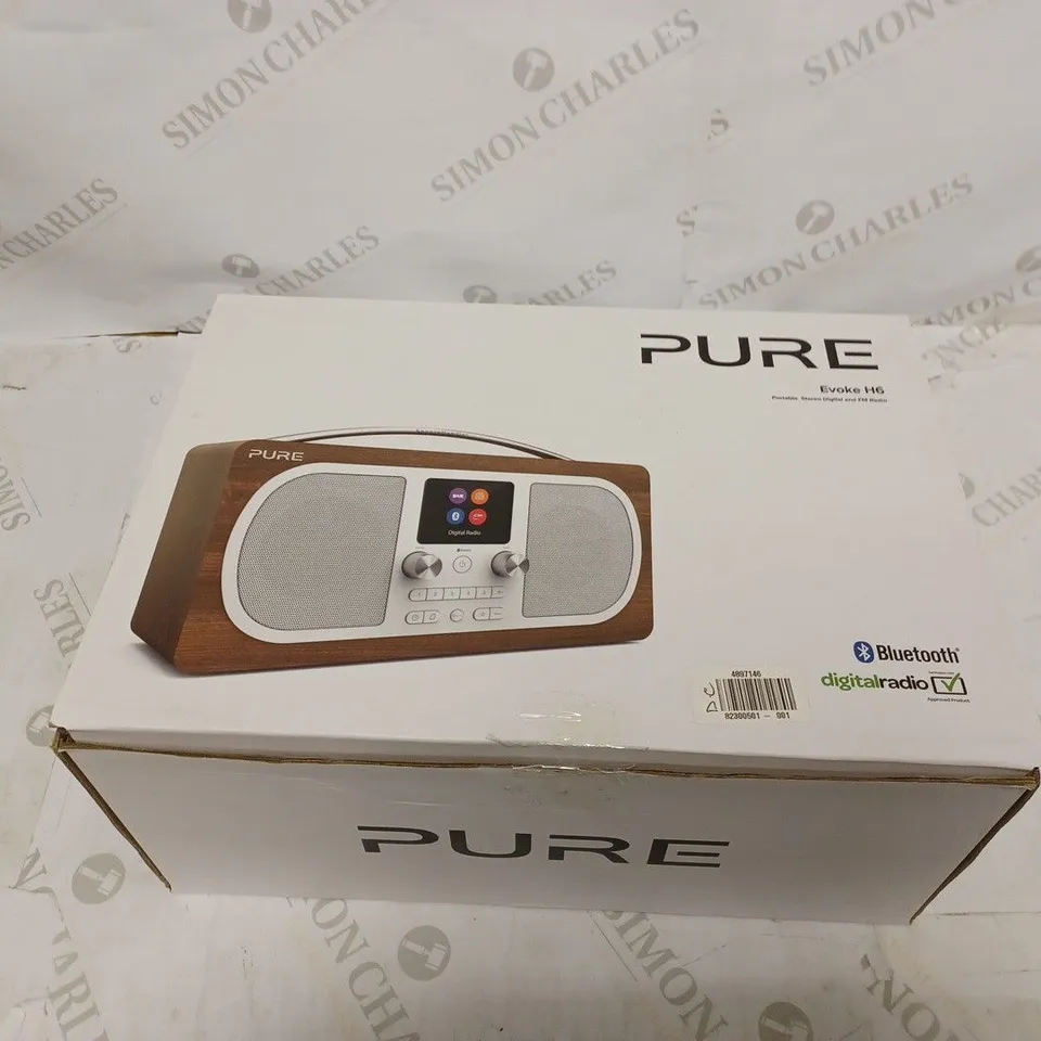 PURE EVOKE H6 PORTABLE STEREO DIGITAL AND FM RADIO 