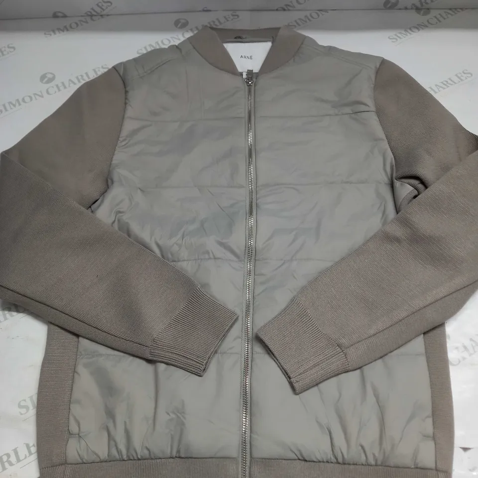 ARNE ZIPPED BOMBER JACKET SIZE S