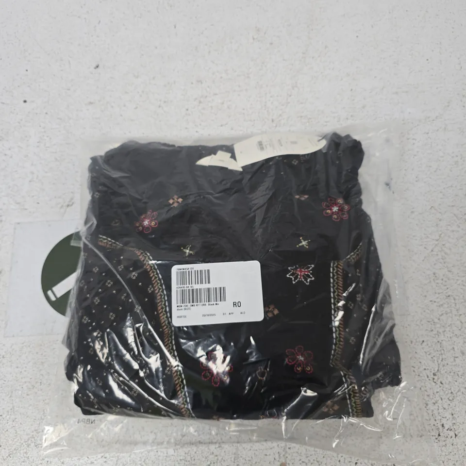 MONSOON BLACK FLORAL DRESS MEDIUM