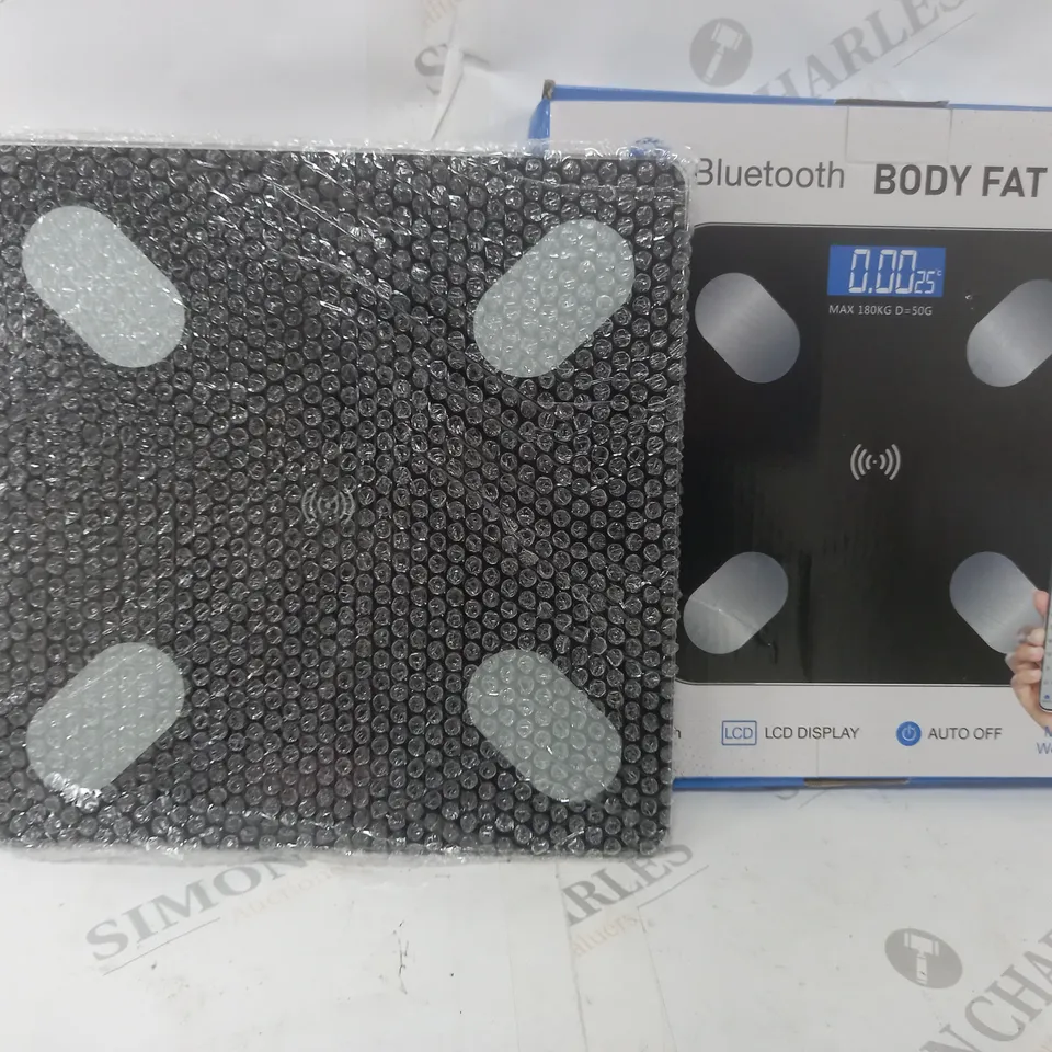 BLUETOOTH BODY FAT SCALE MAX 180KG LCD DISPLAY 