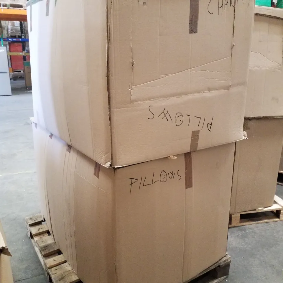 PALLET OF 2 BOXES CONTAINING ASSORTED PILLOWS & CUSHIONS