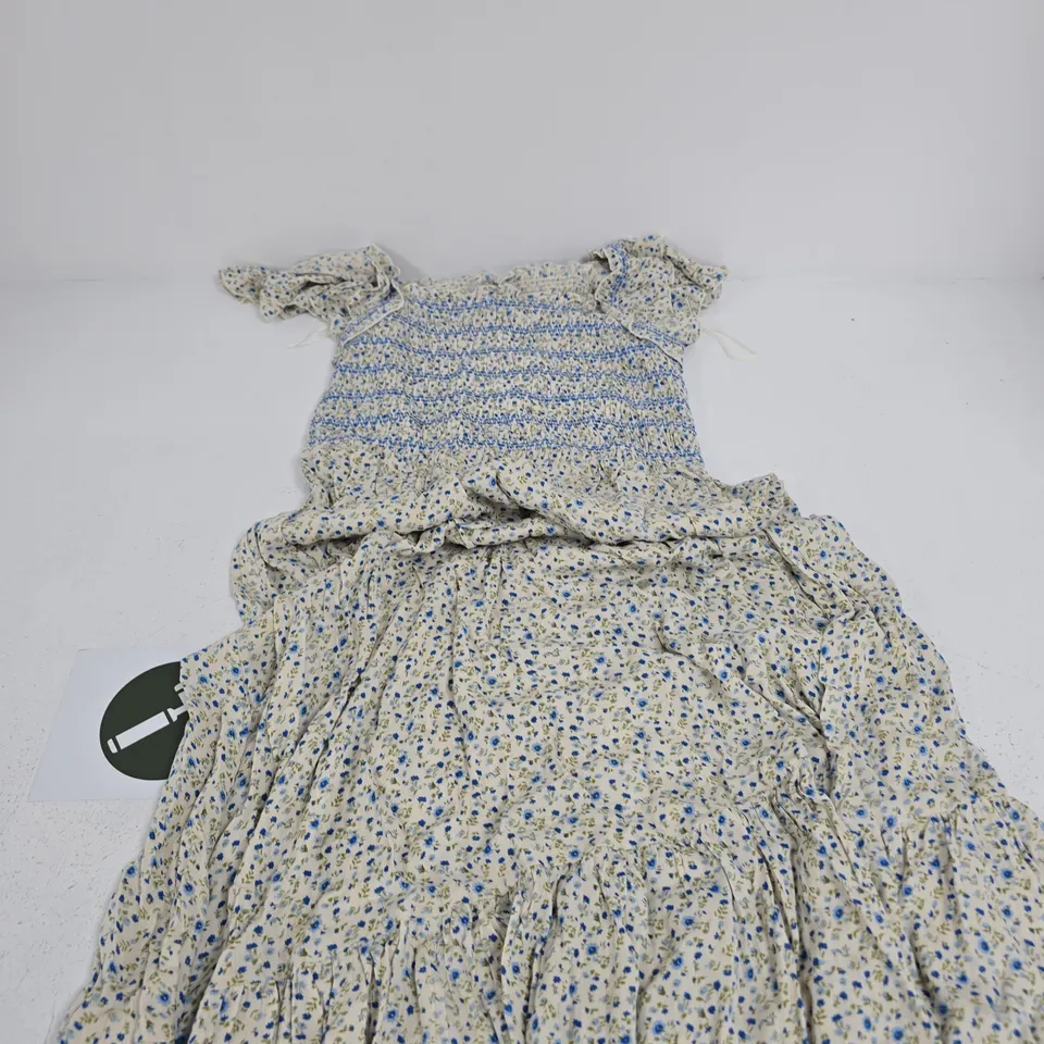 MUDFLOWER WOMEN'S FLORAL SMOCKED DRESS, UK SIZE 10
