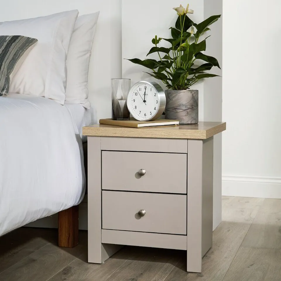 BOXED CLABAUGH LIGHT GREY 4 DRAWER CHEST