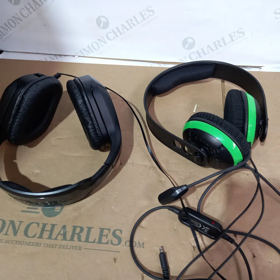 LOT OF 2 WIRED GAMING HEADSETS TO INCLUDE GAMEWARE AND GIOTECK