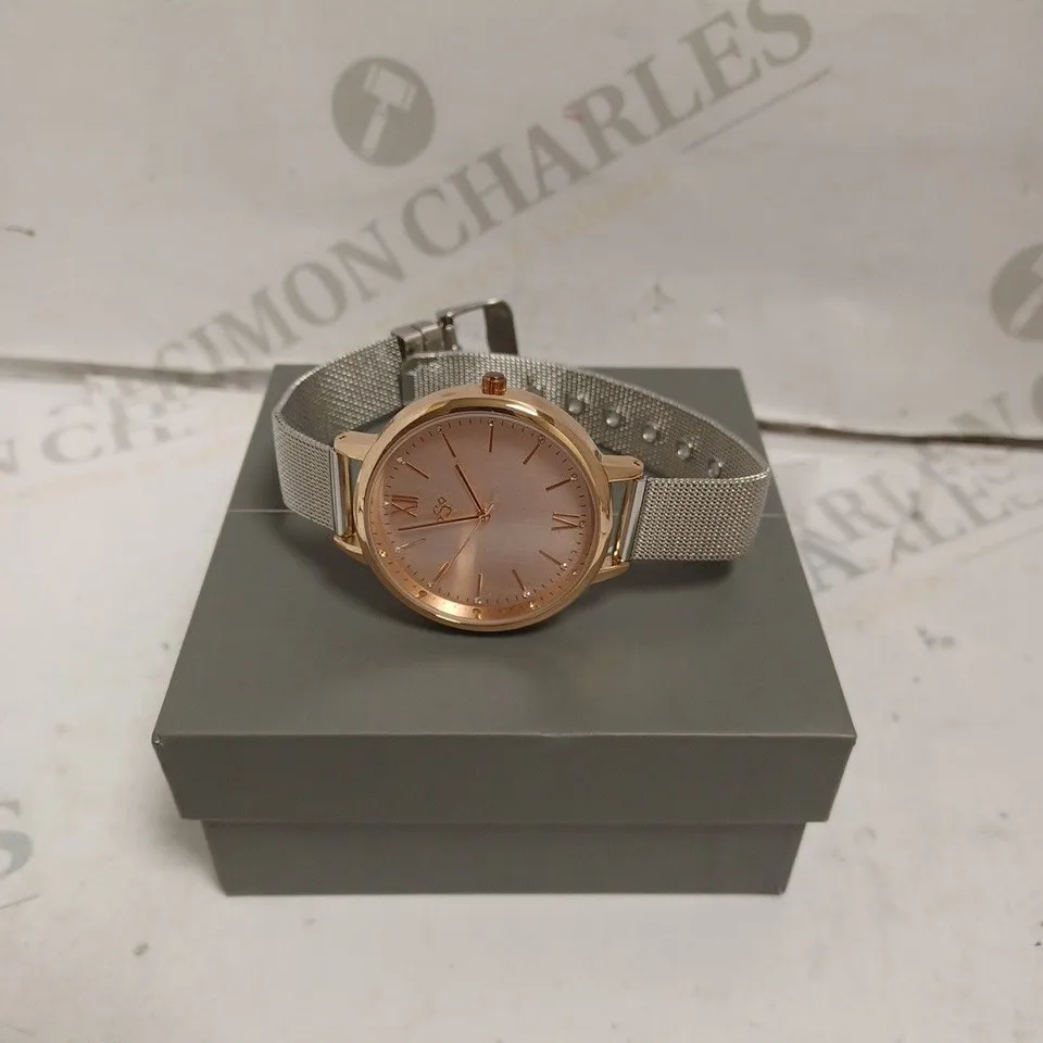 BOXED SPIRIT LADIES FITNESS TRACK/MESH STRAP WATCH SET.