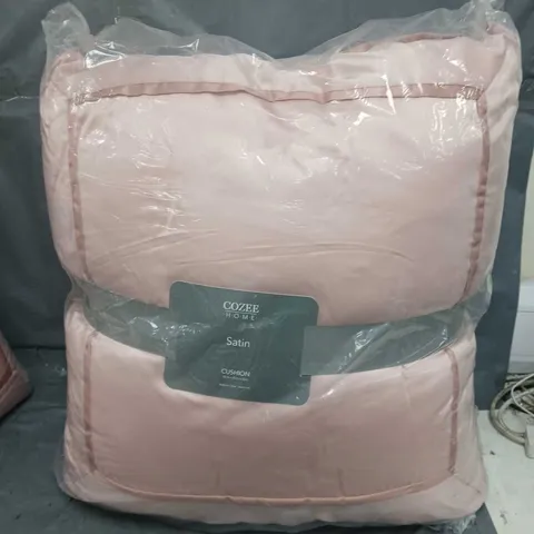 COZEE HOME SATIN CUSHIONS - 2 PACK - PINK