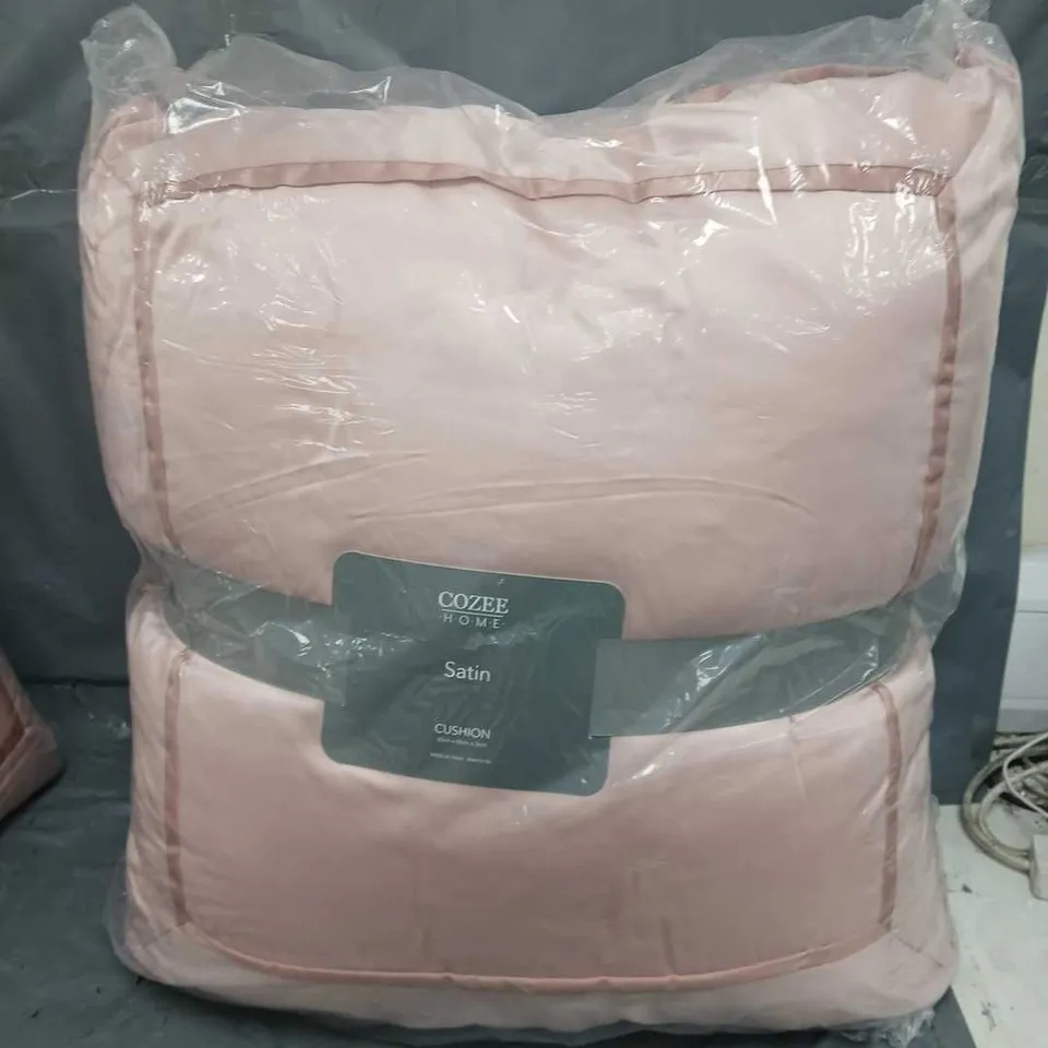 COZEE HOME SATIN CUSHIONS - 2 PACK - PINK