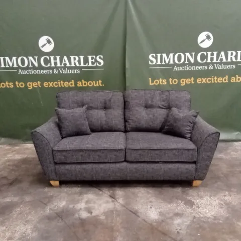HALSTOW 2 SEATER FABRIC SOFA - CHARCOAL