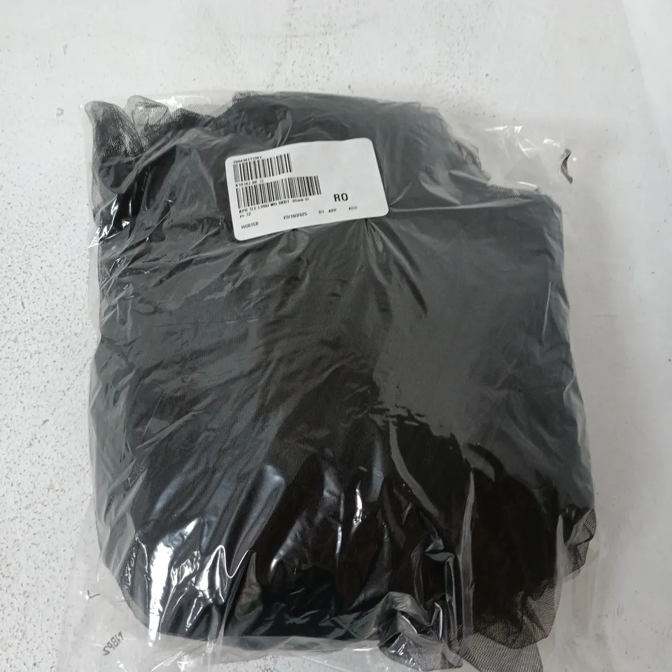 BAGGED APRICOT TULLE LAYERED MIDI SKIRT IN BLACK - SIZE 12