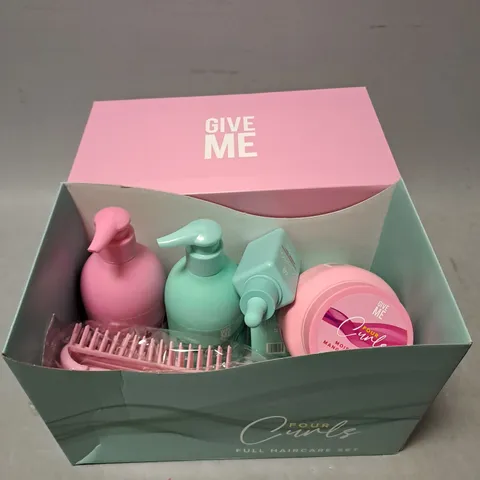 BOXED GIVE ME FOUR CURLS FULL HAIR CARE SET