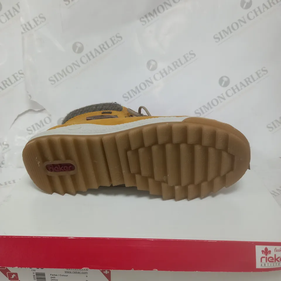 RIEKER LACE BOOT YELLOW - SIZE 7.5