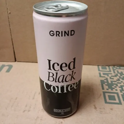 16 X GRIND ICED BLACK COFFEE CANS - 16 X 250ML