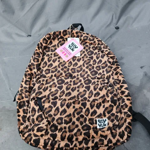 LUCY AND YAK LEOPARD PRINT BACKPACK 